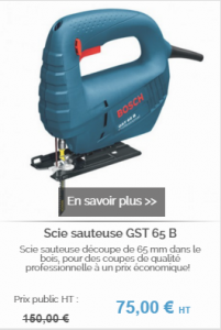 Scie sauteuse BOSCH GST 65 B sur batiwiz.com