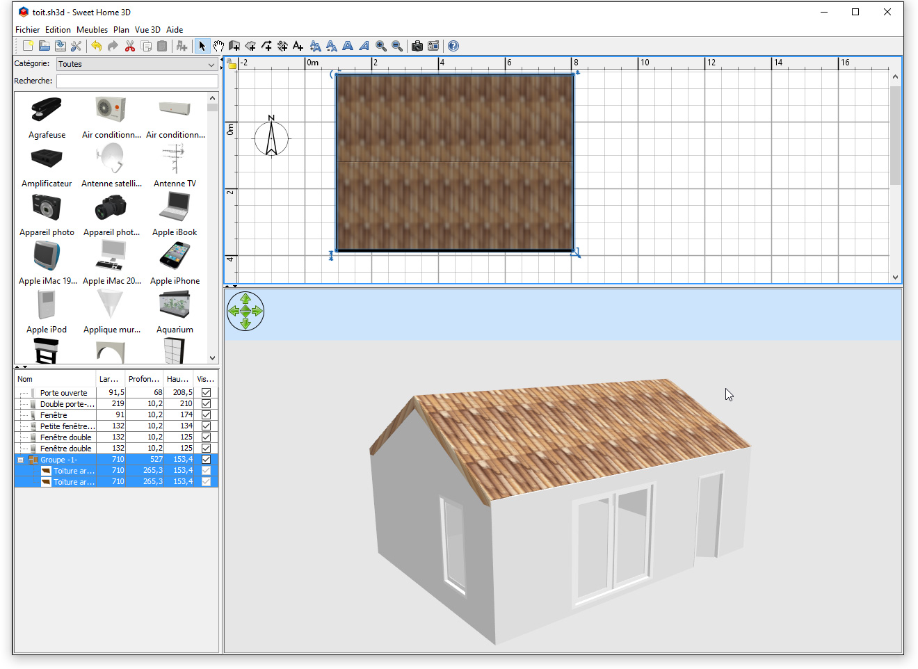 Comment ajouter un toit dans Sweet Home 3D