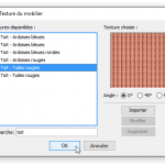 Choix de la texture ardoises / tuiles