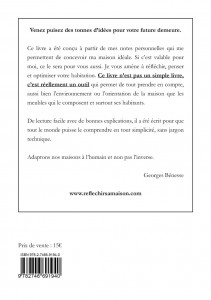 4ème de couverture du livre "Réfléchir sa maison"