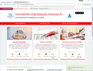 Accueil du site des statistiques immobilières des notaires