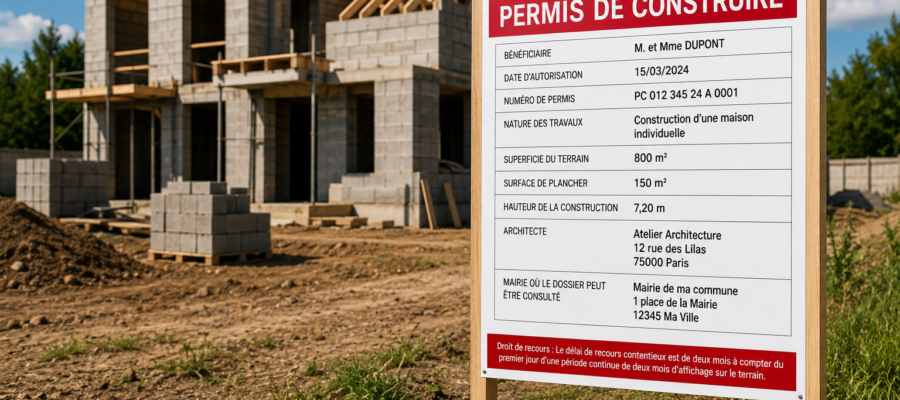Permis de construire sur site en chantier